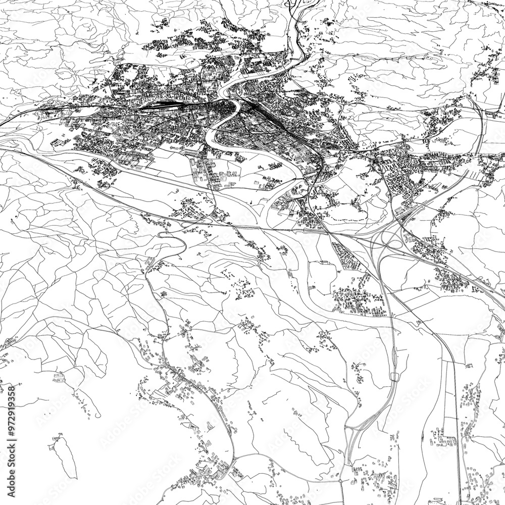 3D illustration of city and urban in Villach Austria 3D illustration of city and urban in Villach Austria