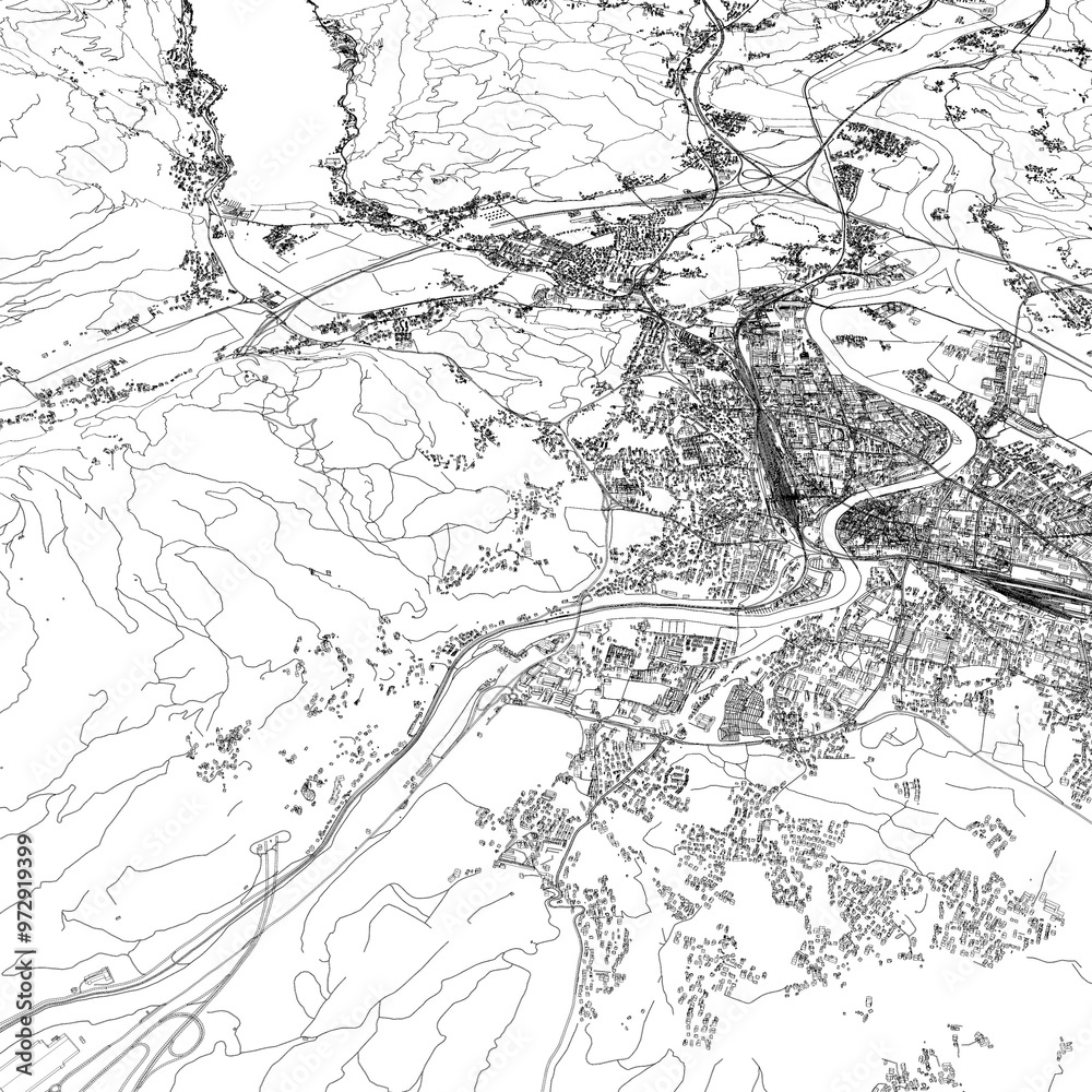 Fototapeta premium 3D illustration of city and urban in Villach Austria