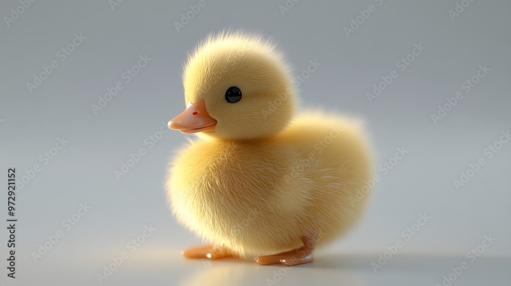 13. **Sweet 3D depiction of a little duckling with soft down feathers and tiny beak 13. **Sweet 3D depiction of a little duckling with soft down feathers and tiny beak