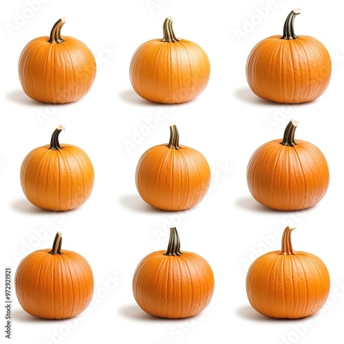 set of pumpkin on an isolated white background --v 6.1 Job ID: e178594a-5de0-4293-804c-c9e10c8e84c1