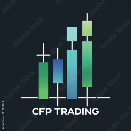 Trading logo vector icon.