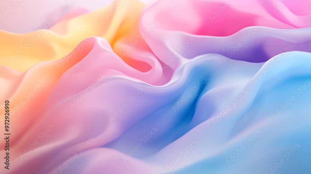 Obraz premium Fluid shapes, pastel colors, floating in the air, high resolution, detailed