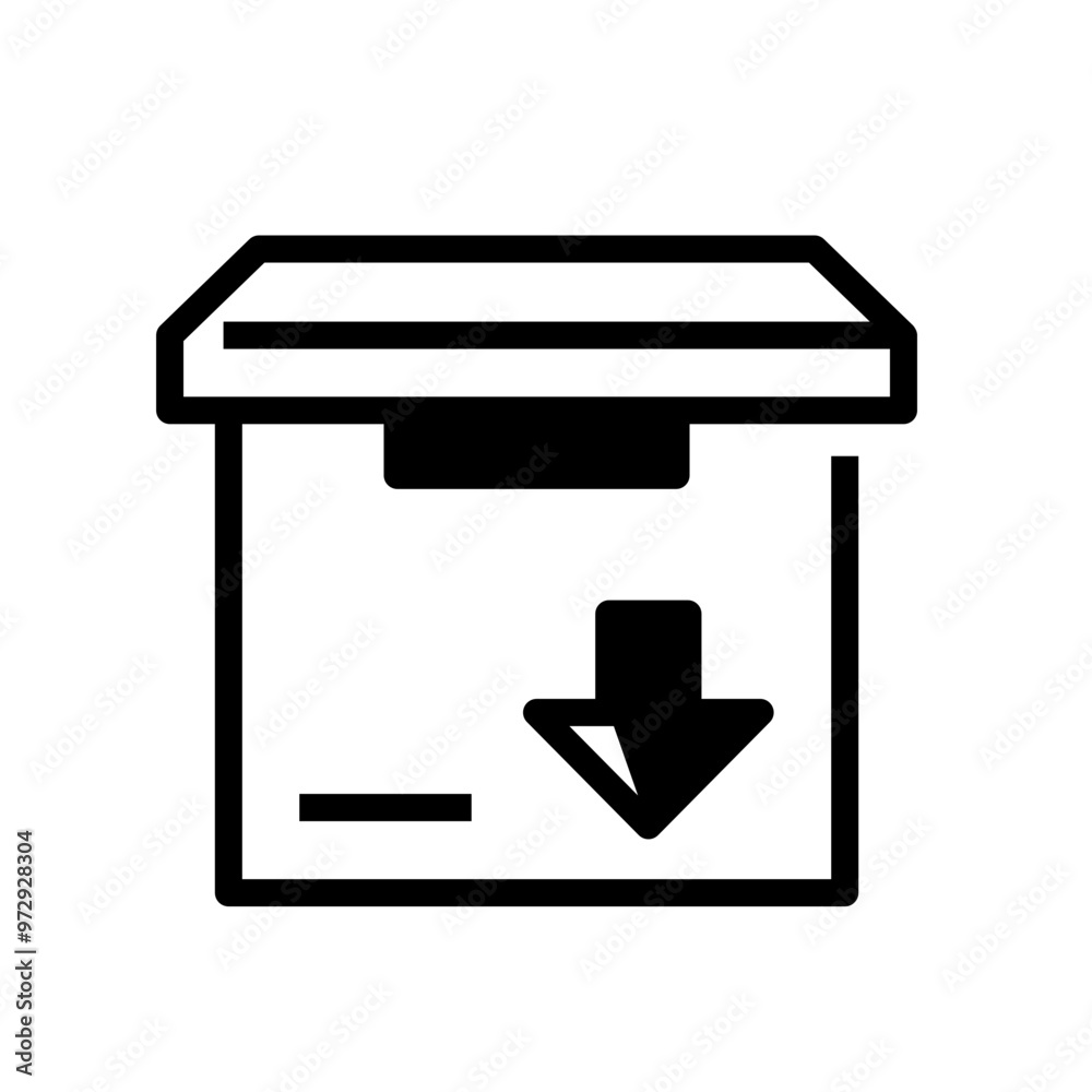 archive box with arrow down archive box with arrow down
