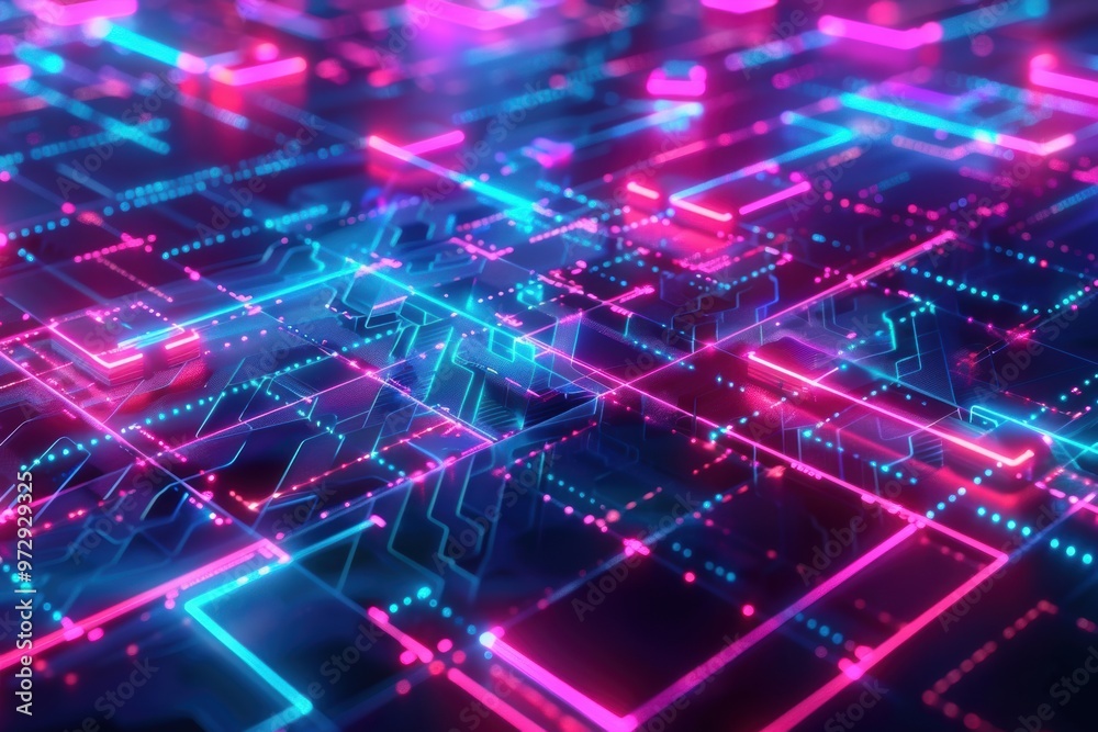 An array of glowing purple and blue cubes against a black background, reflecting an advanced and vibrant technological landscape. An array of glowing purple and blue cubes against a black background, reflecting an advanced and vibrant technological landscape.