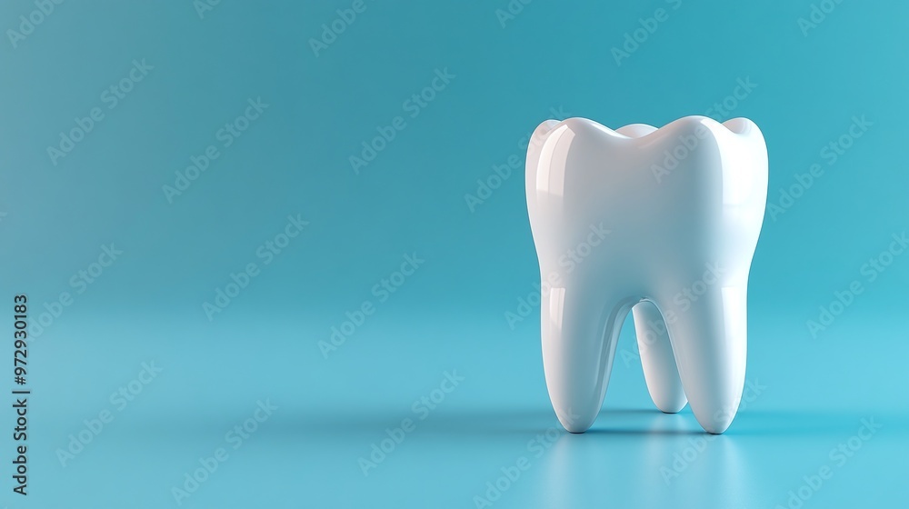 informative 3D tooth model against a blue backdrop, ideal for dental education materials and promoting a healthy smile informative 3D tooth model against a blue backdrop, ideal for dental education materials and promoting a healthy smile