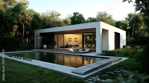 Modern Minimalist House with Swimming Pool Design