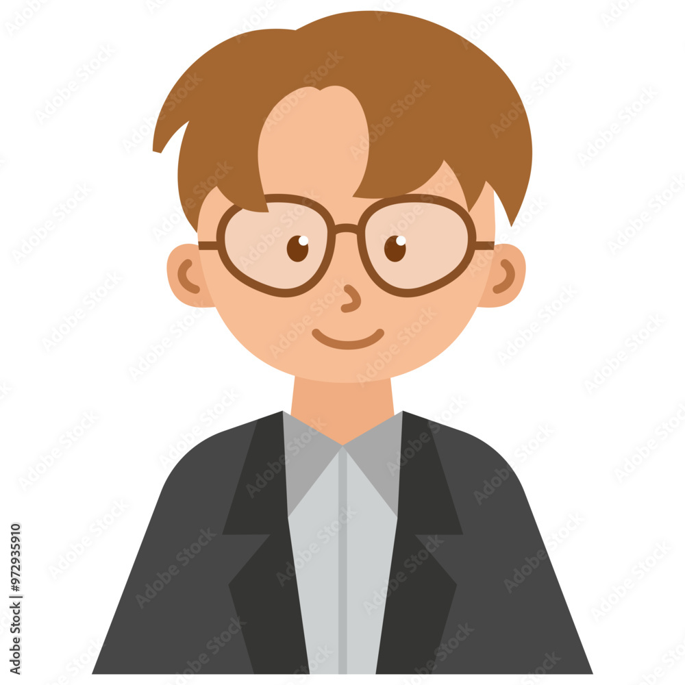 man with glasses cartoon vector illustration man with glasses cartoon vector illustration