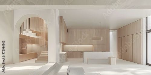 Modern Minimalist Home Interior Design with Wooden Accents