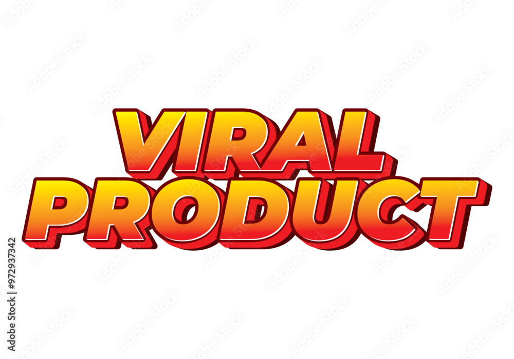 Viral product. Text effect for advertising, articles or social media needs. In 3D style Viral product. Text effect for advertising, articles or social media needs. In 3D style