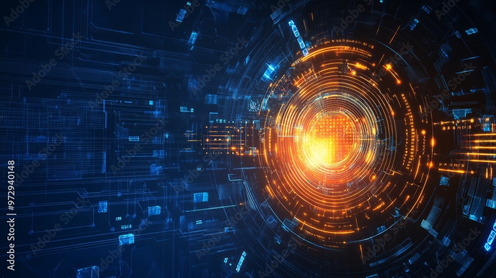 Fototapeta premium AI futuristic technology background vector