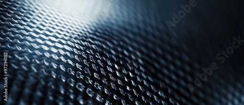 Black carbon fiber sheet dark wave texture flexibility material background wallpaper AI generated image