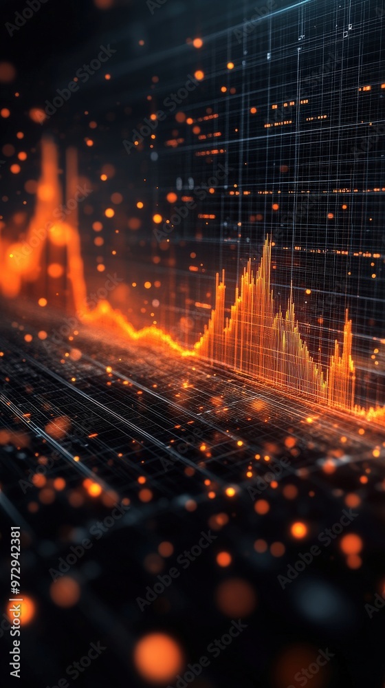 Dynamic Stock Market Graph Showing Rapid Investment Growth Dynamic Stock Market Graph Showing Rapid Investment Growth