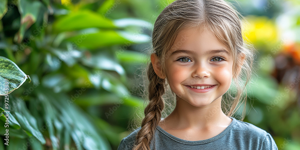 Portrait of a beautiful little girl looking at the camera Portrait of a beautiful little girl looking at the camera