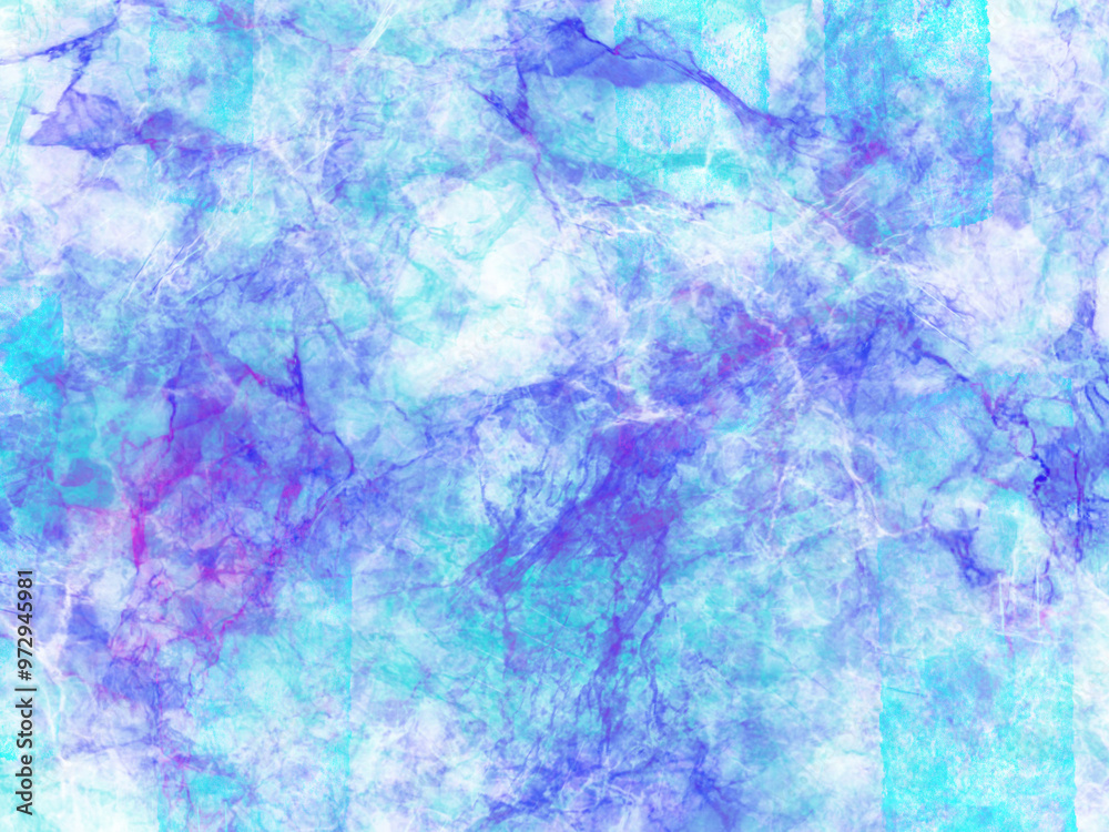 Obraz premium 青、水色。マーブル模様の背景素材。大理石風。webデザイン、動画背景、背景素材、ポスター、パネル、ポストカード、バナー、サムネイル、メッセジカード、グリーティングカード