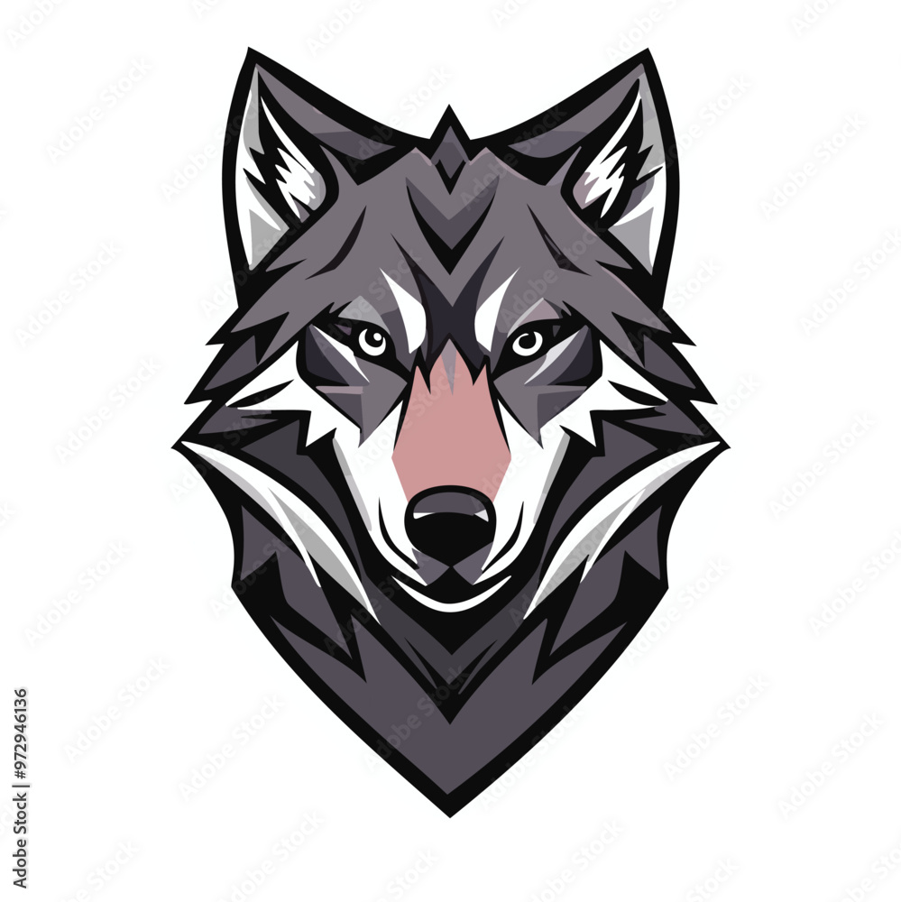 custom made wallpaper toronto digitalwolf head vector