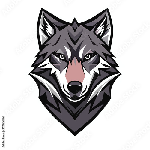 Wallpaper Mural wolf head vector Torontodigital.ca