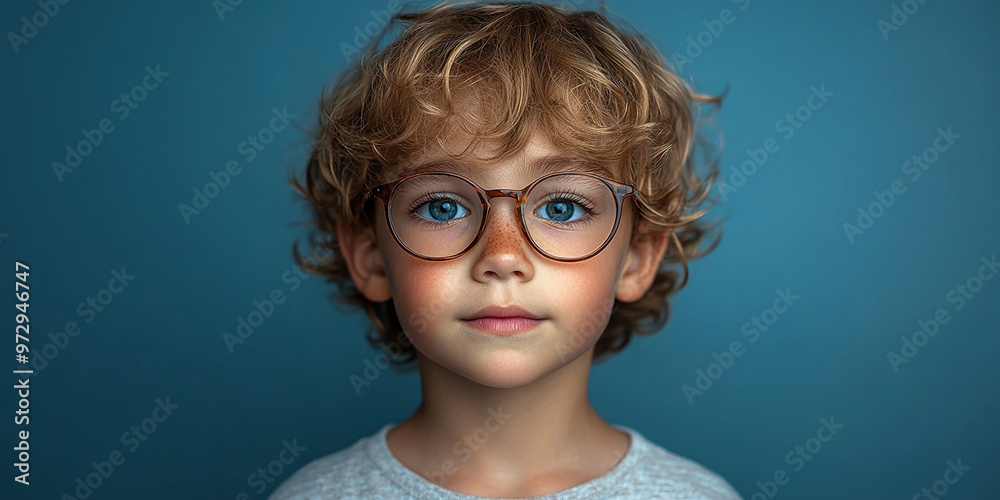 Portrait of a cute little boy with glasses Portrait of a cute little boy with glasses