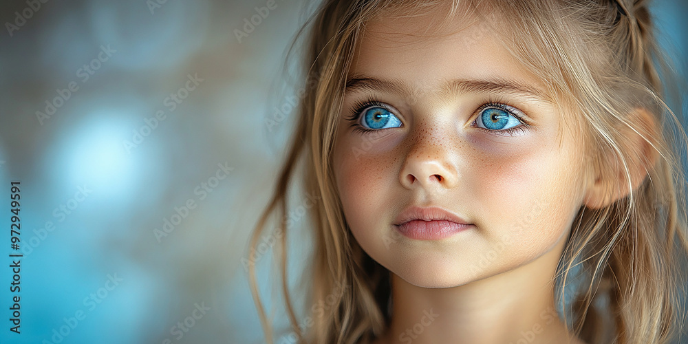 Portrait of a little pretty girl looking away Portrait of a little pretty girl looking away
