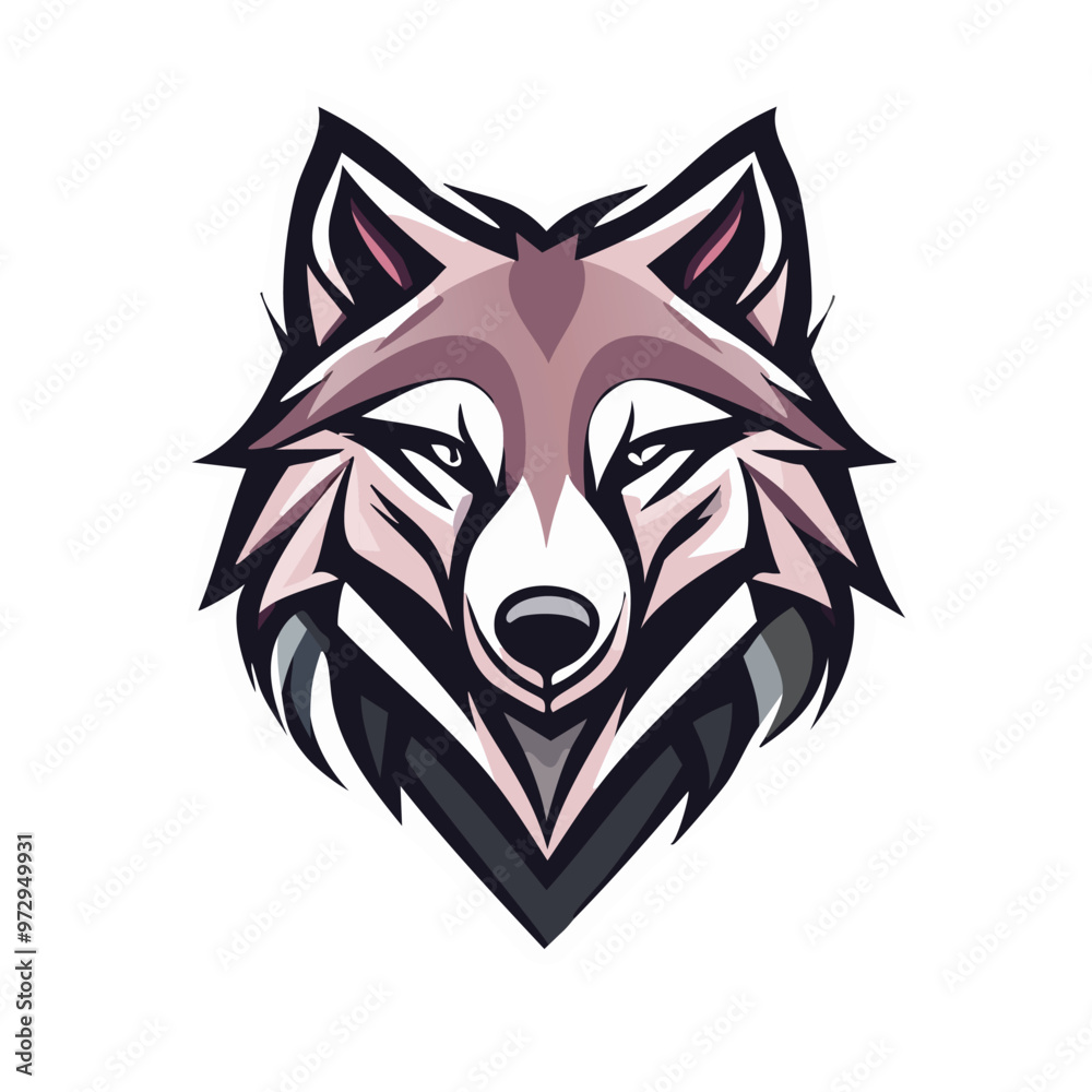 Obraz premium wolf tribal tattoo