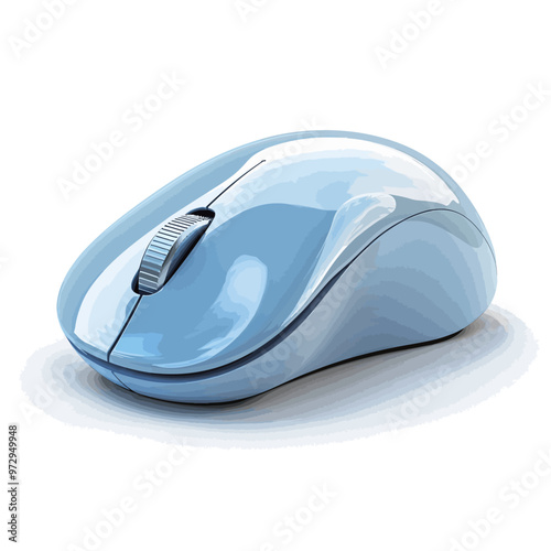 Computer mouse isolated on white background. 3d render. Computer generated image.