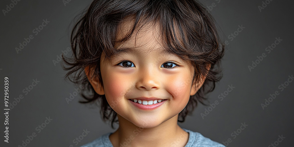 Portrait of an asian child looking at the camera Portrait of an asian child looking at the camera