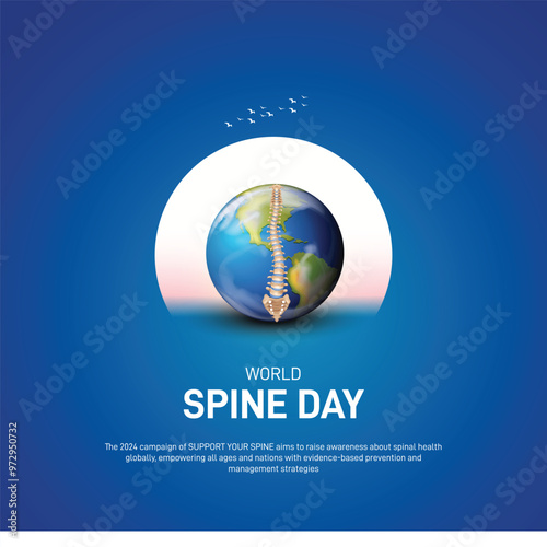 world spine day. world spine day creative poster, banner, social media post, background, template, postcard design etc. 