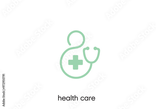 doctor with stethoscope logo healthcare and medical design vector template