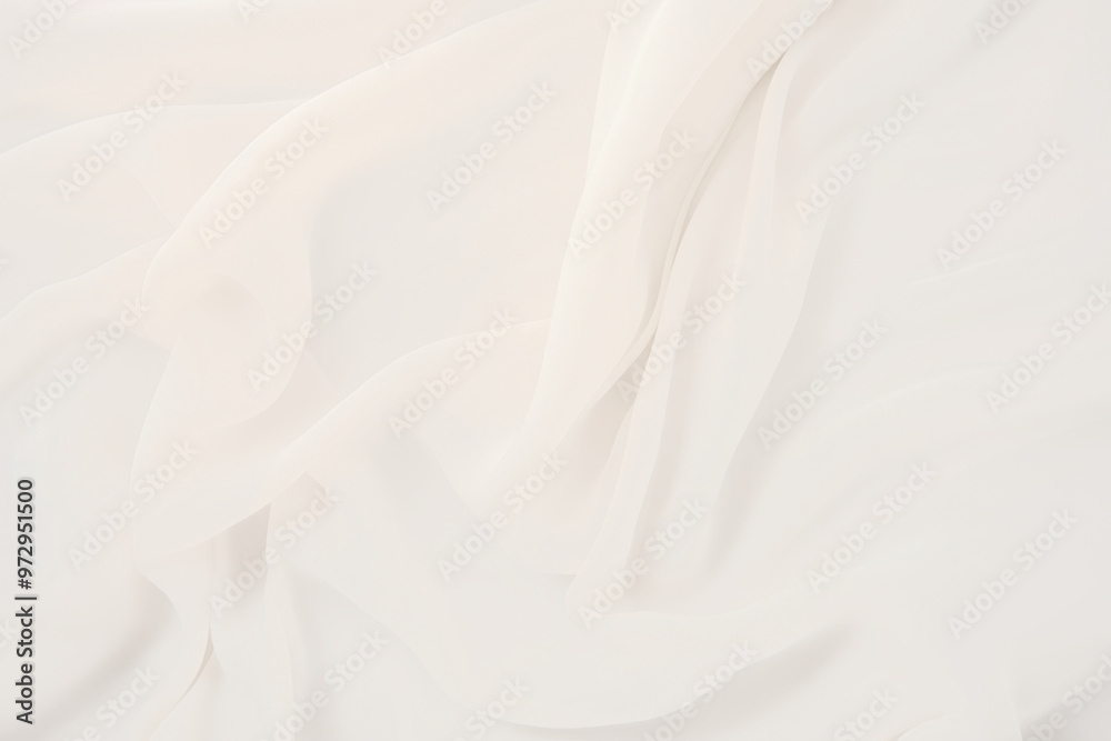 Obraz premium Elegant flowing beige silk fabric texture png overlay effect, transparent background