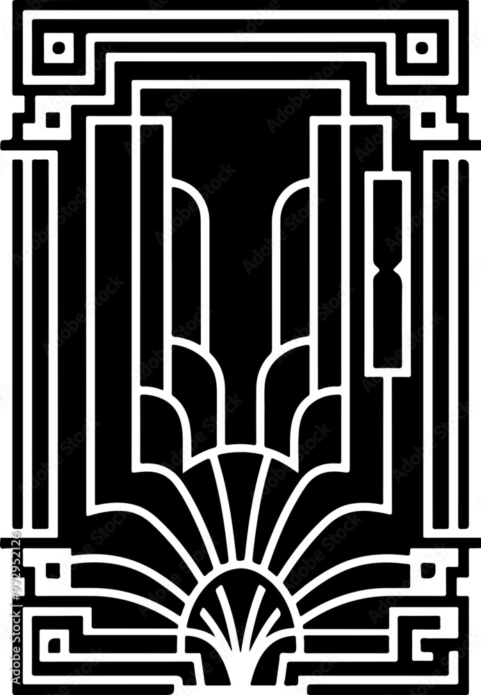 Art Deco Door Design with Geometric Patterns Art Deco Door Design with Geometric Patterns