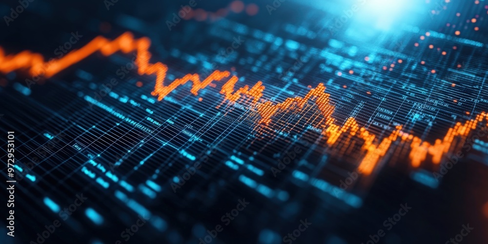 custom made wallpaper toronto digitalDynamic Stock Market Graph Showing Rapid Investment Growth