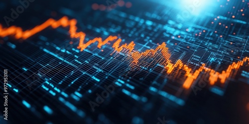 Wallpaper Mural Dynamic Stock Market Graph Showing Rapid Investment Growth Torontodigital.ca