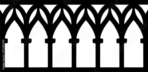 Elegant Black and White Gothic Arch Design