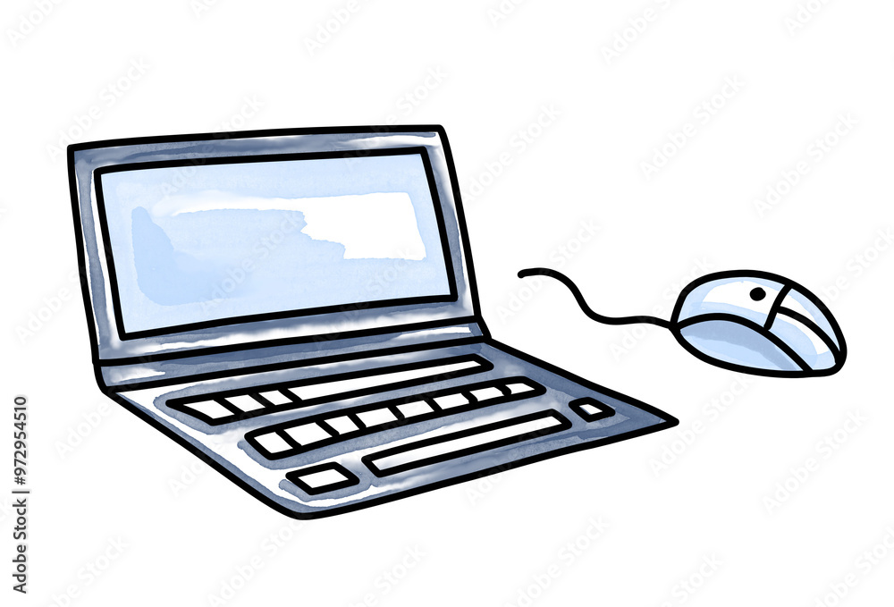 Fototapeta premium Laptop. Isolated clipart
