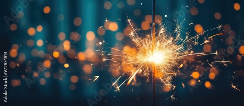 Sparklers with Blurred Lights in Background