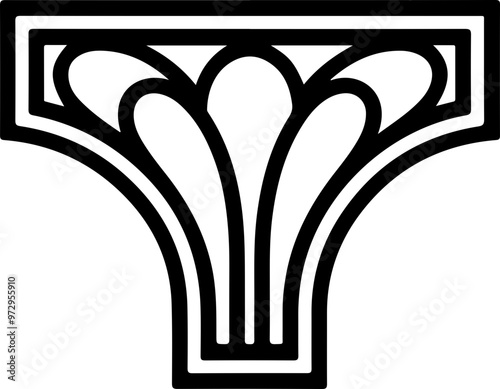Vector Illustration of an Ornate Column Capital