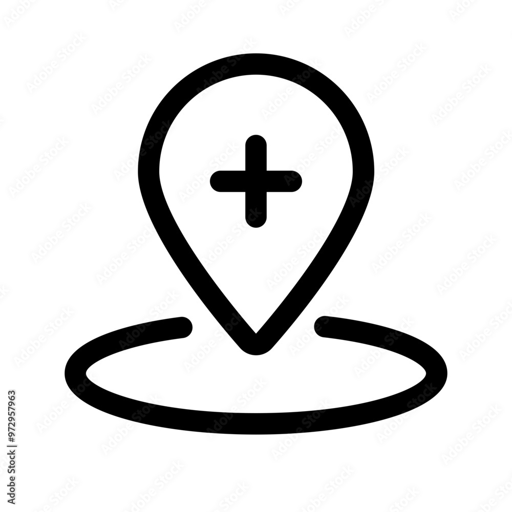 Obraz premium Basic linear Library medical icon pack