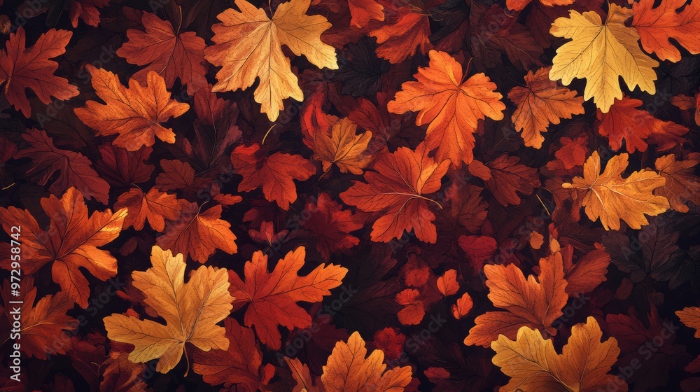 Autumn leaves background with copy space Autumn leaves background with copy space
