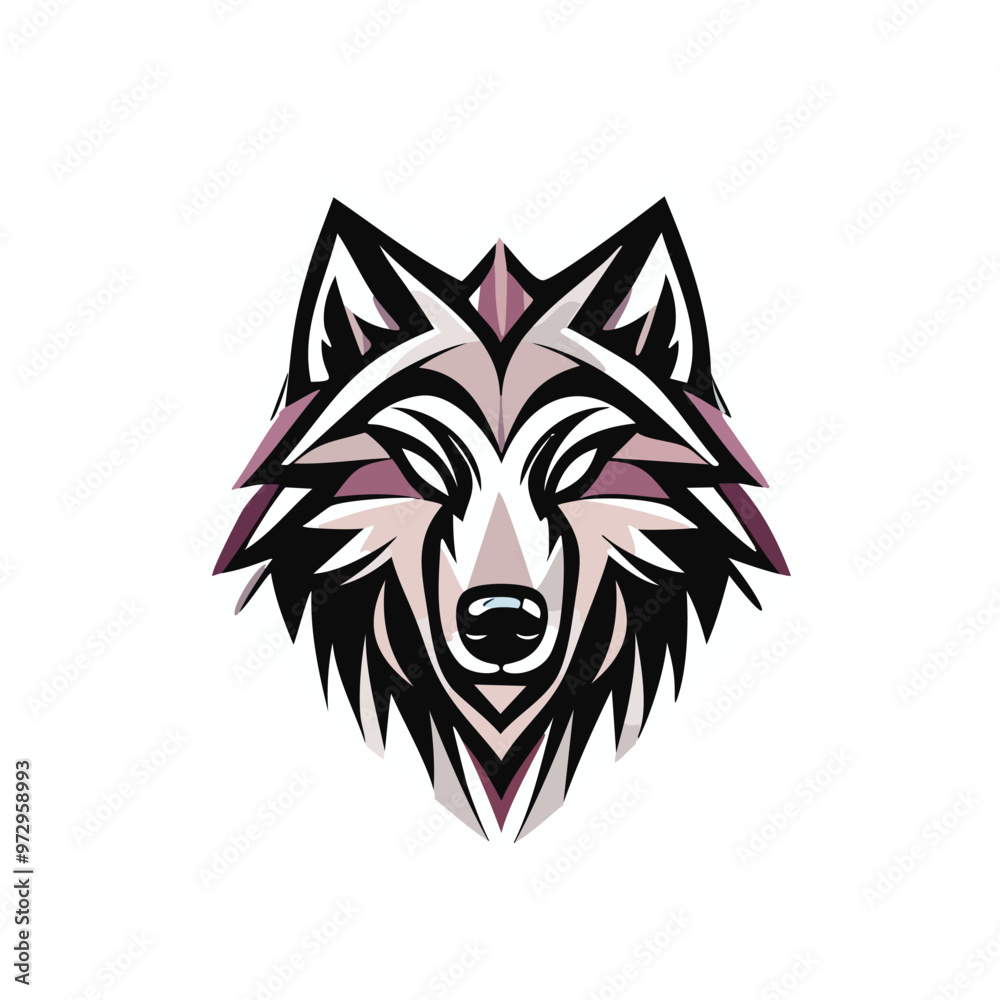 Obraz premium wolf tribal tattoo