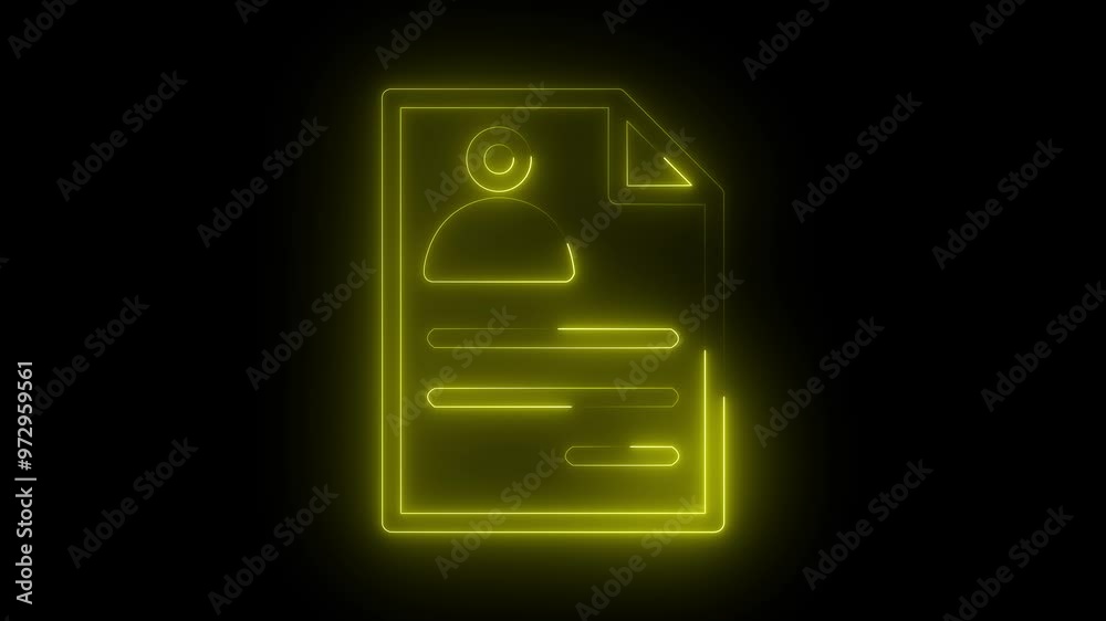 glowing neon line notebook and man icon. isolated on black background. glowing neon line notebook and man icon. isolated on black background.