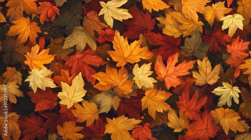 Wallpaper Mural Autumn leaves background with copy space Torontodigital.ca