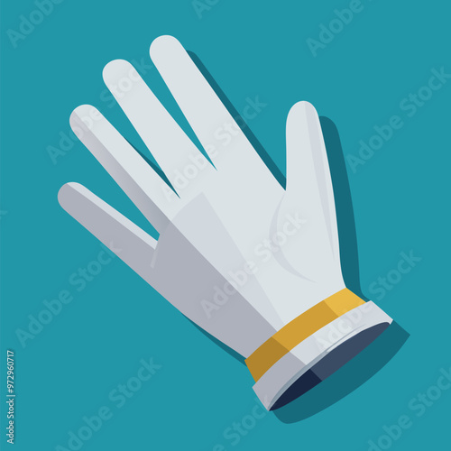 Hand white glove