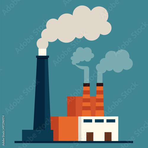 Smoking factory pipe