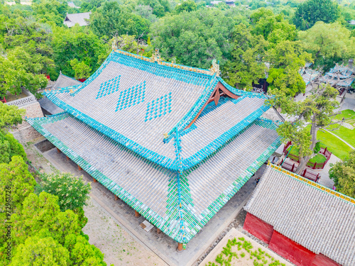 Aerial photography of Jin Temple in Taiyuan, Shanxi photo