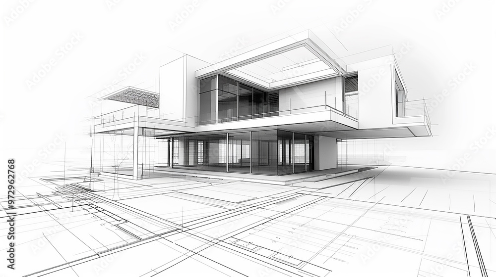 A single-story home with numerous windows and a simple design
A single-story home with numerous windows and a simple design