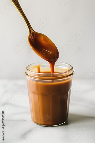 Homemade salted caramel sauce