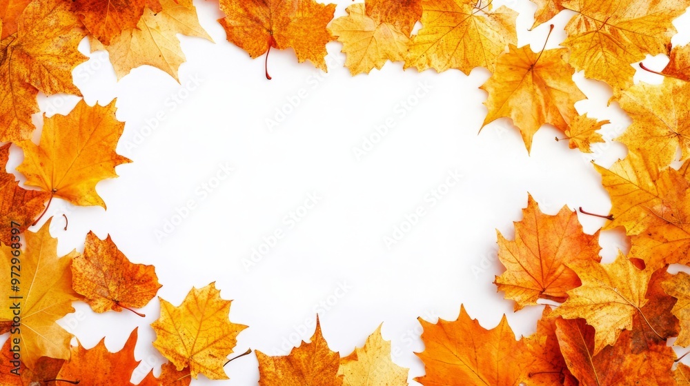 Autumn leaves background with copy space Autumn leaves background with copy space