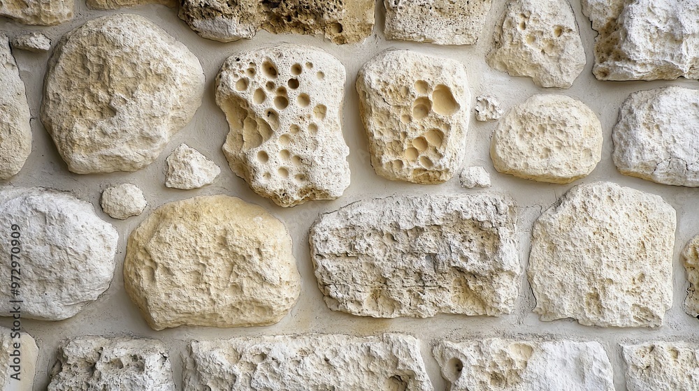 Close-up of a Stone Wall with Irregularly Shaped Stones Close-up of a Stone Wall with Irregularly Shaped Stones