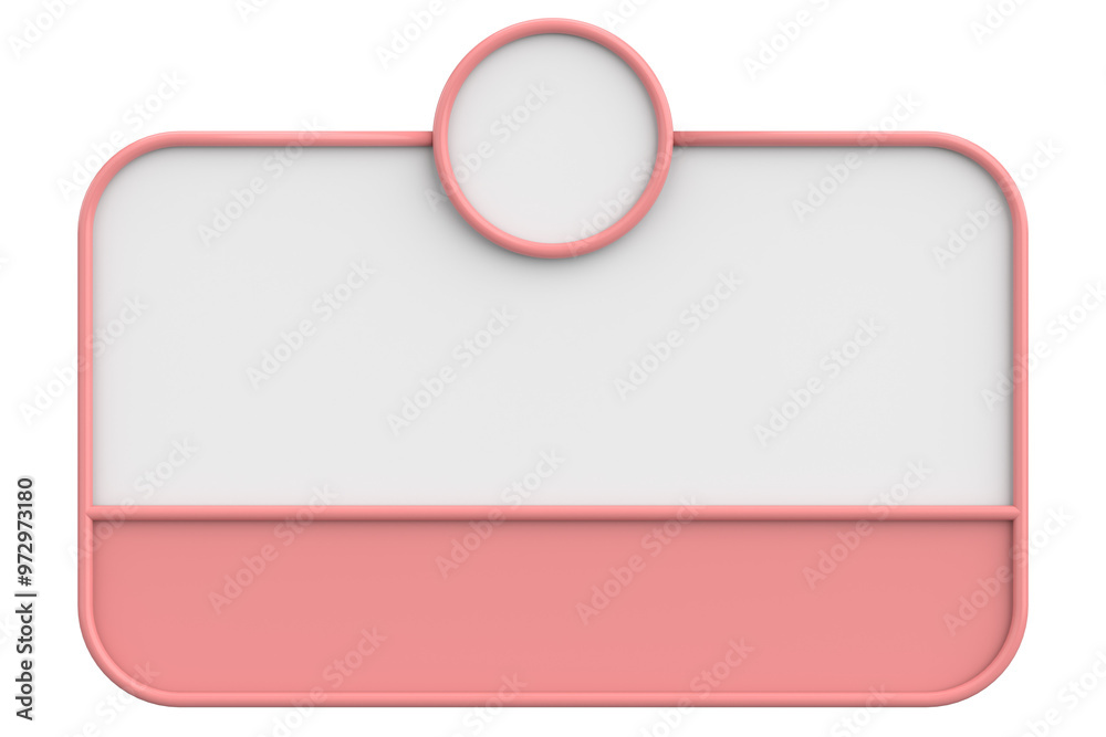 3D illustration of dialog box. Notification box. 3D illustration of dialog box. Notification box.
