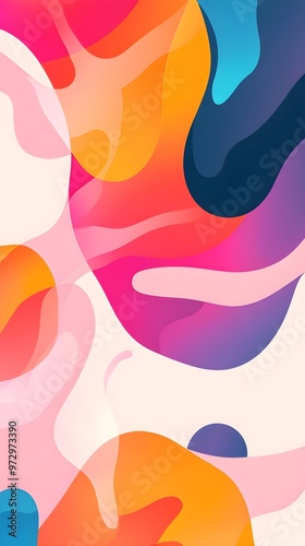 Wallpaper Mural HD backgrounds and textures with colorful abstract art creations, minimalist aesthetic design with abstract organic shapes Torontodigital.ca