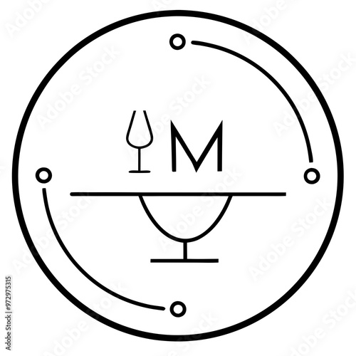 Dinner logo line art social media marketing